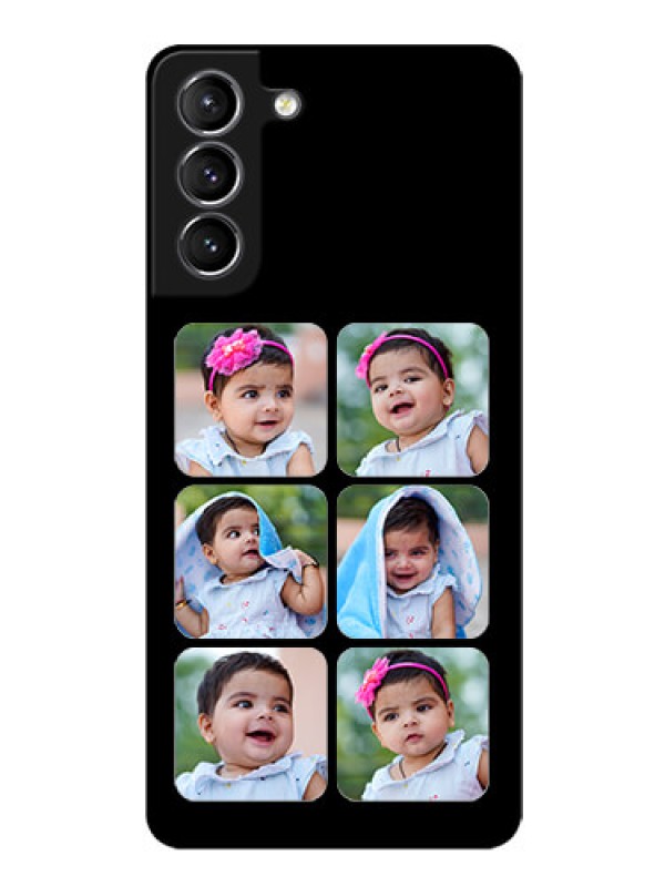 Custom Galaxy s21 Plus Photo Printing on Glass Case  - Multiple Pictures Design