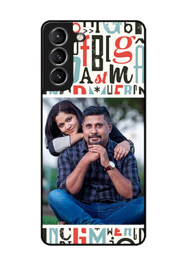 Galaxy s21 Plus Personalized Glass Phone Case  - Alphabet Design