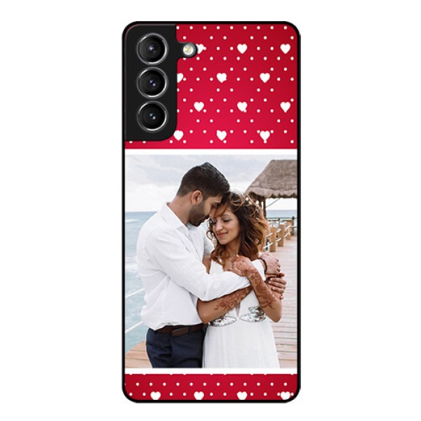Galaxy s21 Plus Photo Printing on Glass Case - Hearts Mobile Case Design Galaxy s21 Plus Photo Printing on Glass Case - Hearts Mobile Case Design
