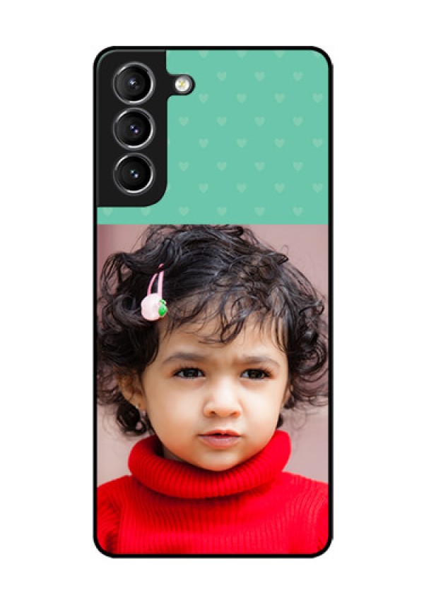 Galaxy s21 Plus Custom Glass Phone Case  - Lovers Picture Design