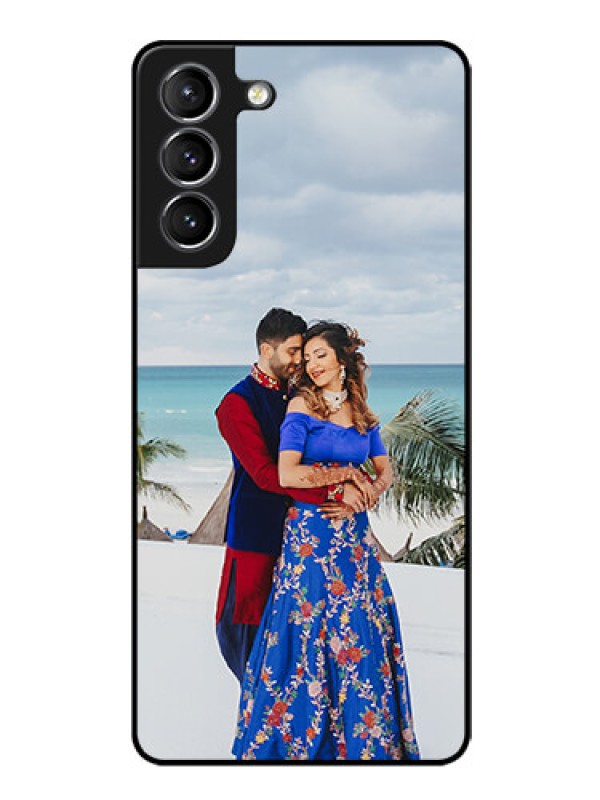 Custom Galaxy s21 Plus Photo Printing on Glass Case  - Upload Full Picture Design