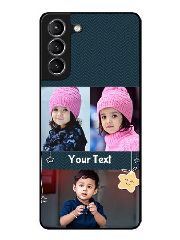 Custom Galaxy s21 Plus Custom Glass Mobile Case  - Hanging Stars Design