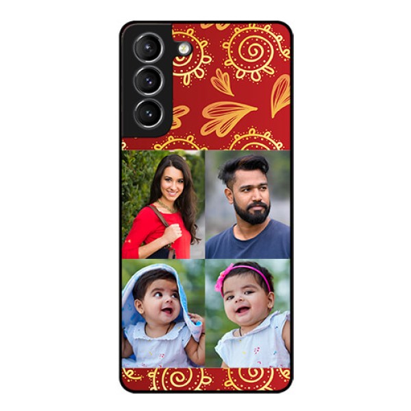 Galaxy s21 Plus Photo Printing on Glass Case - 4 Image Traditional Design Galaxy s21 Plus Photo Printing on Glass Case - 4 Image Traditional Design