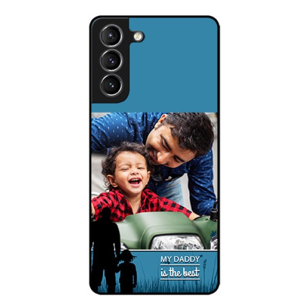 Galaxy s21 Plus Custom Glass Mobile Case  - Best dad design 