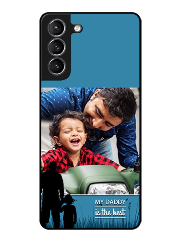 Custom Galaxy s21 Plus Custom Glass Mobile Case  - Best dad design 