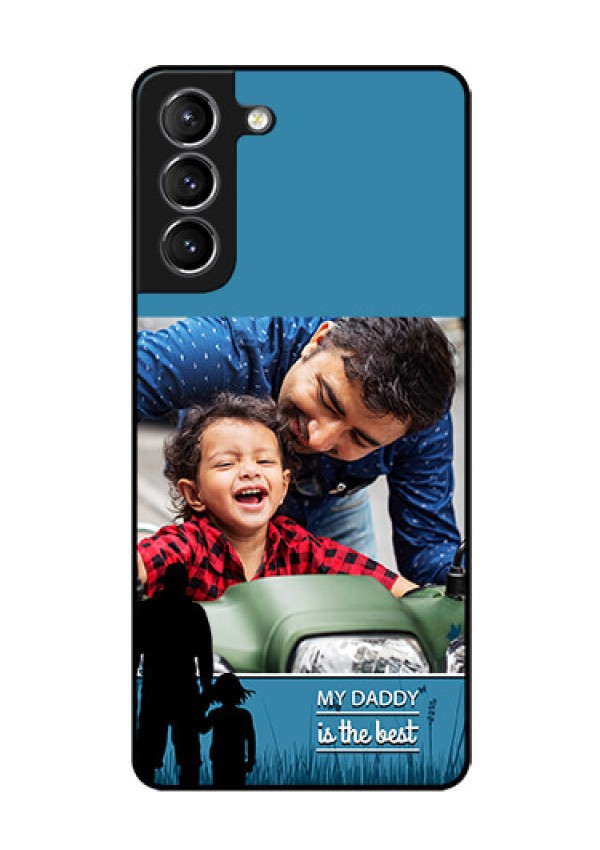 Galaxy s21 Plus Custom Glass Mobile Case  - Best dad design 