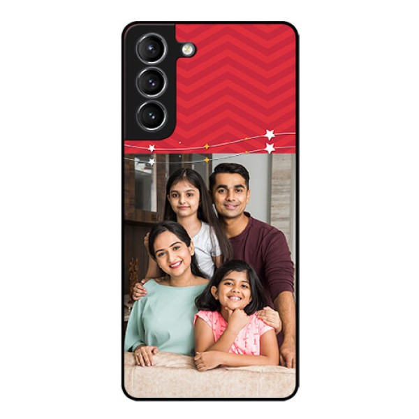 Galaxy s21 Plus Personalized Glass Phone Case  - Happy Family Design