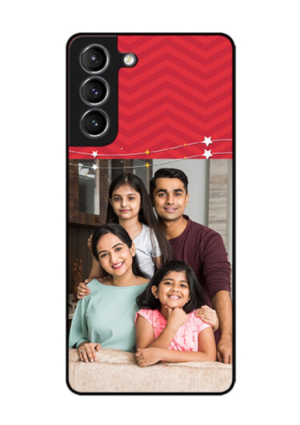 Galaxy s21 Plus Personalized Glass Phone Case  - Happy Family Design