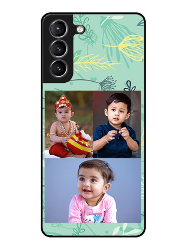 Custom Galaxy s21 Plus Photo Printing on Glass Case  - Forever Family Design 
