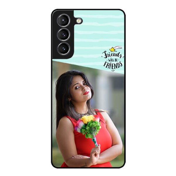 Galaxy s21 Plus Custom Glass Phone Case - Friends Picture Icon Design Galaxy s21 Plus Custom Glass Phone Case - Friends Picture Icon Design