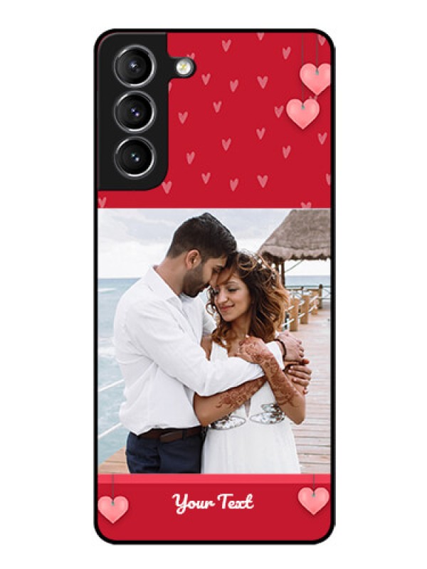 Custom Galaxy s21 Plus Custom Glass Phone Case  - Valentines Day Design