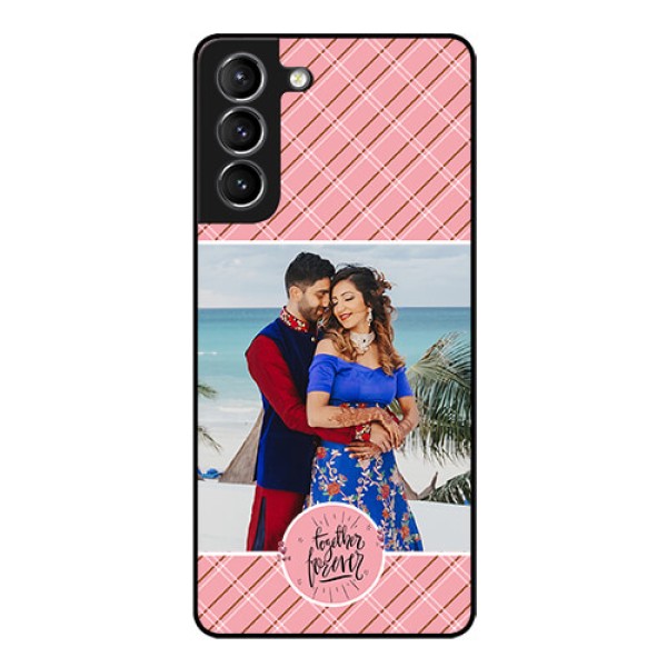 Galaxy s21 Plus Personalized Glass Phone Case - Together Forever Design Galaxy s21 Plus Personalized Glass Phone Case - Together Forever Design