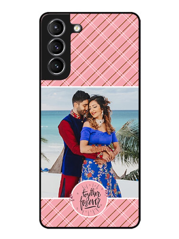 Custom Galaxy s21 Plus Personalized Glass Phone Case  - Together Forever Design