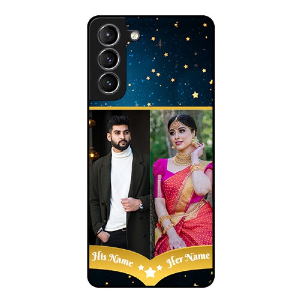 Galaxy s21 Plus Custom Glass Phone Case - Galaxy Stars Backdrop Design Galaxy s21 Plus Custom Glass Phone Case - Galaxy Stars Backdrop Design
