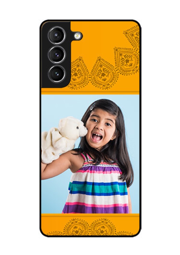 Galaxy s21 Plus Personalized Glass Phone Case  - Photo Wedding Design 