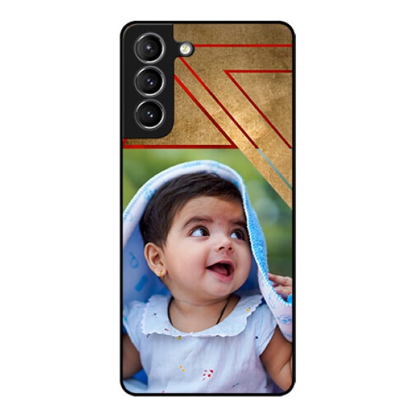 Galaxy s21 Plus Personalized Glass Phone Case  - Gradient Abstract Texture Design