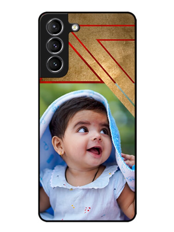 Custom Galaxy s21 Plus Personalized Glass Phone Case  - Gradient Abstract Texture Design