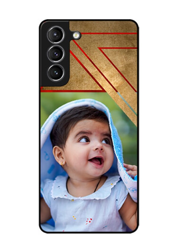 Galaxy s21 Plus Personalized Glass Phone Case  - Gradient Abstract Texture Design