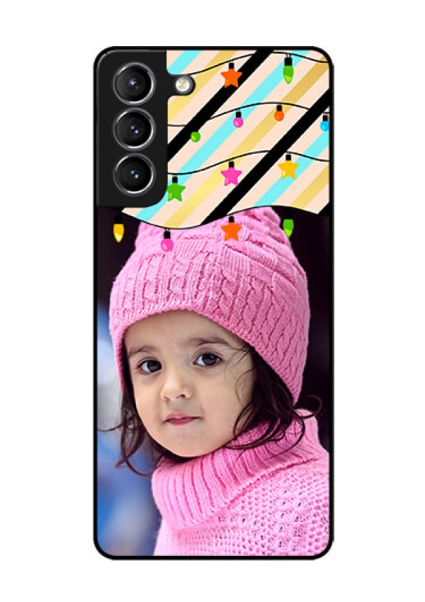 Galaxy s21 Plus Custom Glass Mobile Case  - Lights Hanging Design
