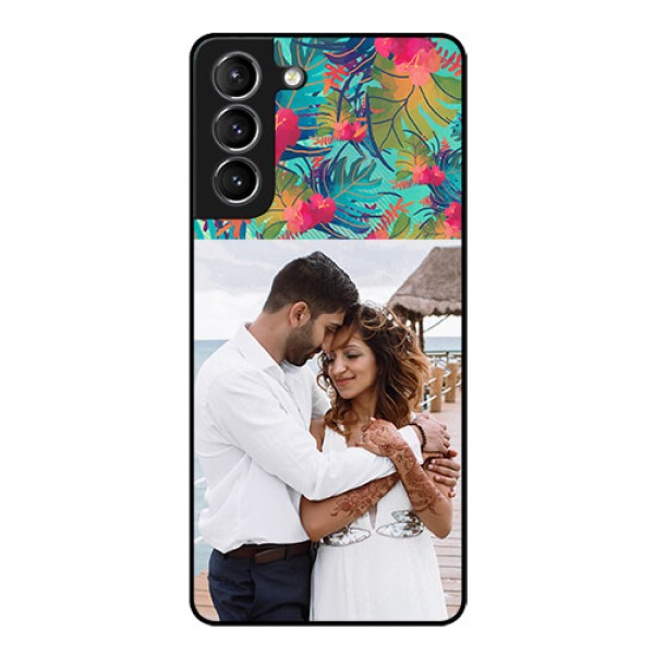 Galaxy s21 Plus Photo Printing on Glass Case - Watercolor Floral Design Galaxy s21 Plus Photo Printing on Glass Case - Watercolor Floral Design