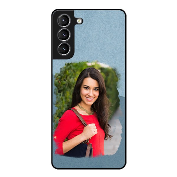 Galaxy s21 Plus Custom Glass Mobile Case  - Grunge Line Art Design