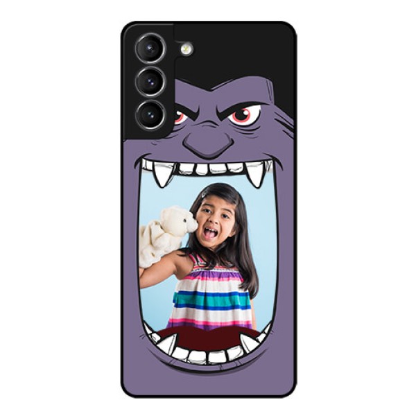 Galaxy s21 Plus Custom Glass Phone Case  - Angry Monster Design