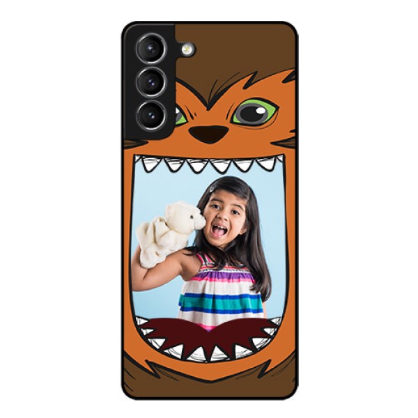 Galaxy s21 Plus Photo Printing on Glass Case - Owl Monster Back Case Design Galaxy s21 Plus Photo Printing on Glass Case - Owl Monster Back Case Design