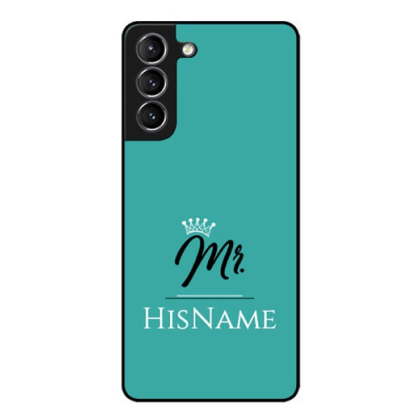 Galaxy s21 Plus Custom Glass Phone Case Mr with Name