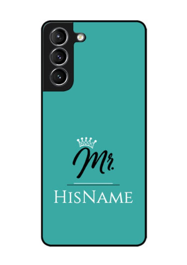 Galaxy s21 Plus Custom Glass Phone Case Mr with Name