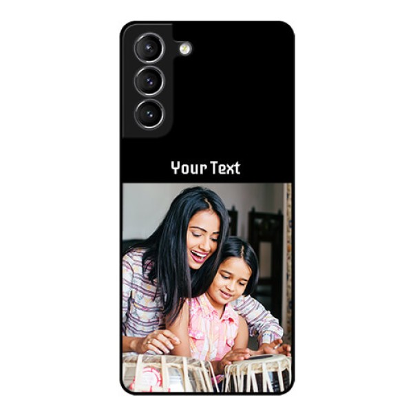 Galaxy s21 Plus Photo with Name on Glass Phone Case