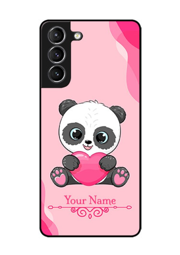 Galaxy S21 Plus Custom Glass Mobile Case - Cute Panda Design