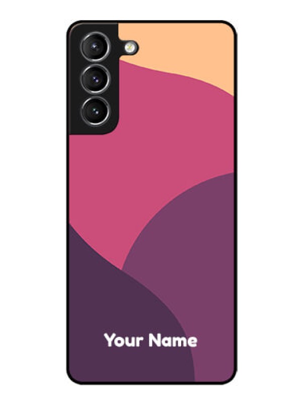 Custom Galaxy S21 Plus Custom Glass Phone Case - Mixed Multi-colour abstract art Design