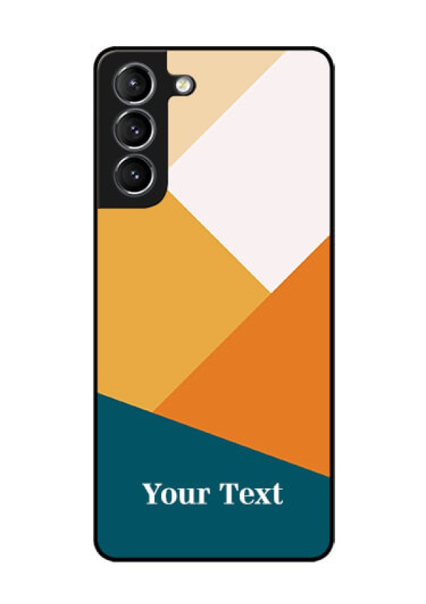 Galaxy S21 Plus Personalized Glass Phone Case - Stacked Multi-colour Design