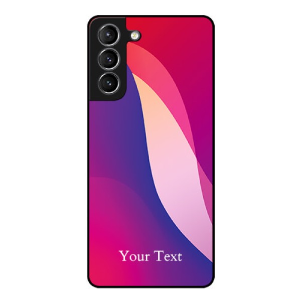 Galaxy S21 Plus Personalized Glass Phone Case - Digital abstract Overlap Design Galaxy S21 Plus Personalized Glass Phone Case - Digital abstract Overlap Design