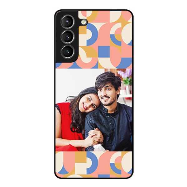 Galaxy S21 Plus Photo Printing on Glass Case - Semi-circle Maze Pattern Design Galaxy S21 Plus Photo Printing on Glass Case - Semi-circle Maze Pattern Design
