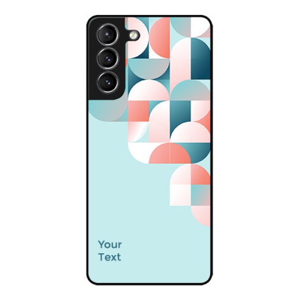 Galaxy S21 Plus Custom Glass Phone Case - Stylish Semi-circle Pattern Design Galaxy S21 Plus Custom Glass Phone Case - Stylish Semi-circle Pattern Design