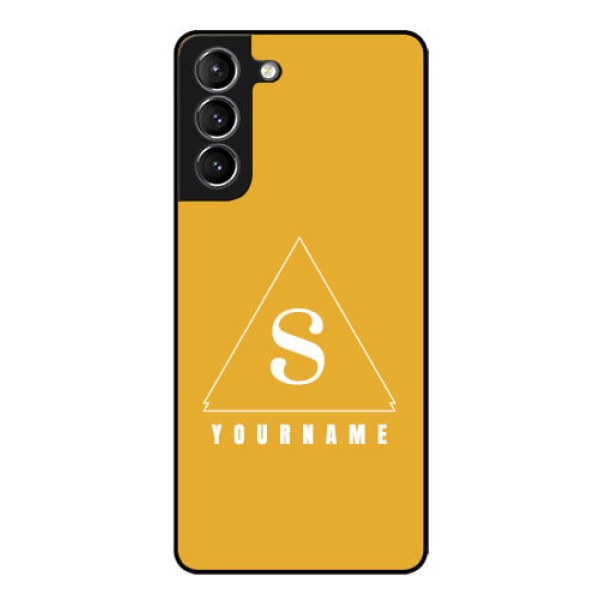 Galaxy S21 Plus Personalized Glass Phone Case - simple triangle Design Galaxy S21 Plus Personalized Glass Phone Case - simple triangle Design