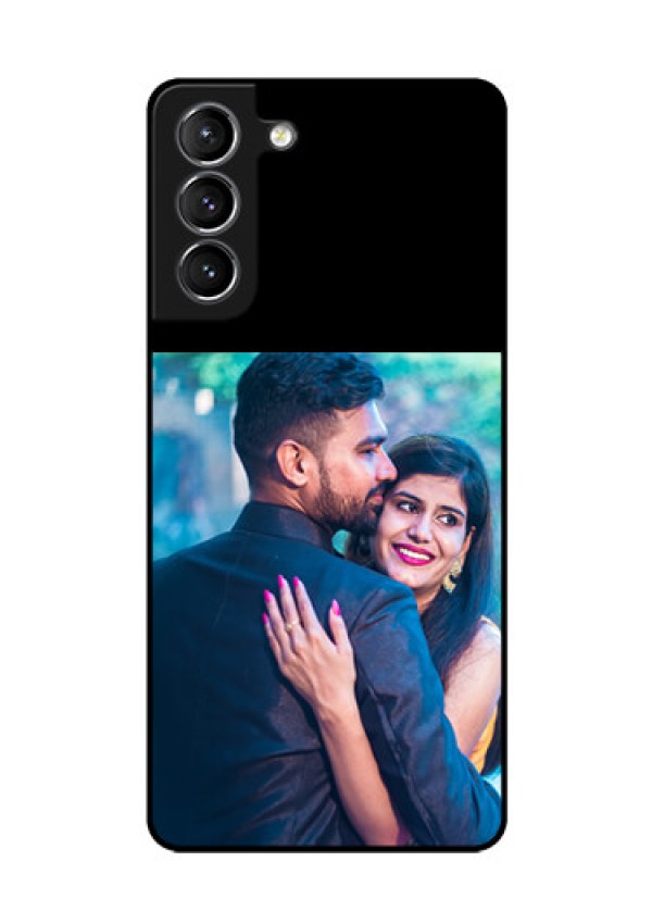 Galaxy S21 Plus Custom Glass Phone Case - Upload Full Picture With Custom Color Design
