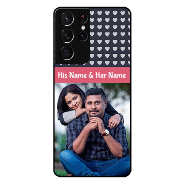 Galaxy S21 Ultra Custom Glass Mobile Case  - Love Symbols Design