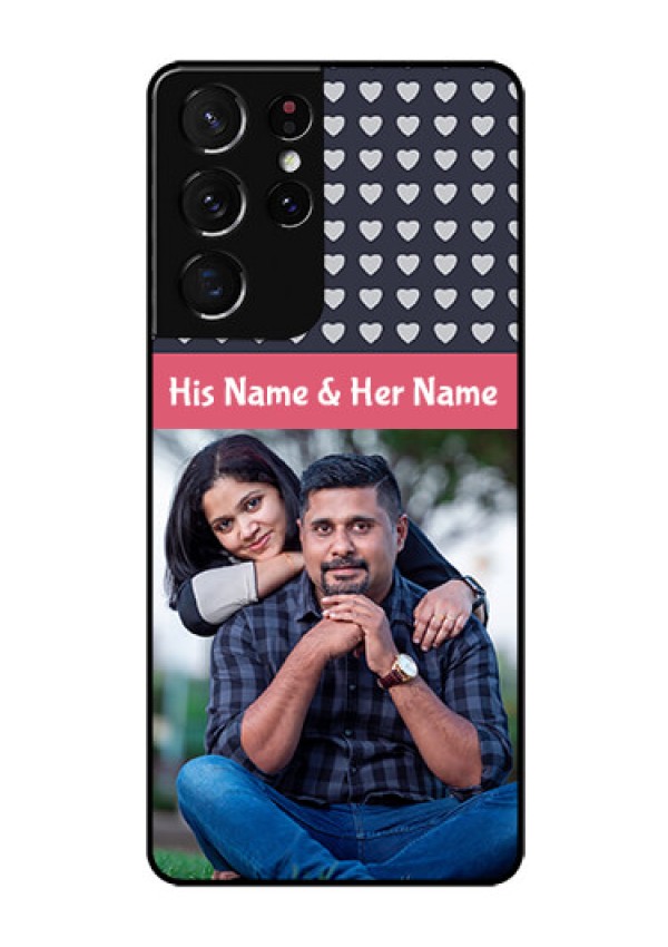 Galaxy S21 Ultra Custom Glass Mobile Case  - Love Symbols Design