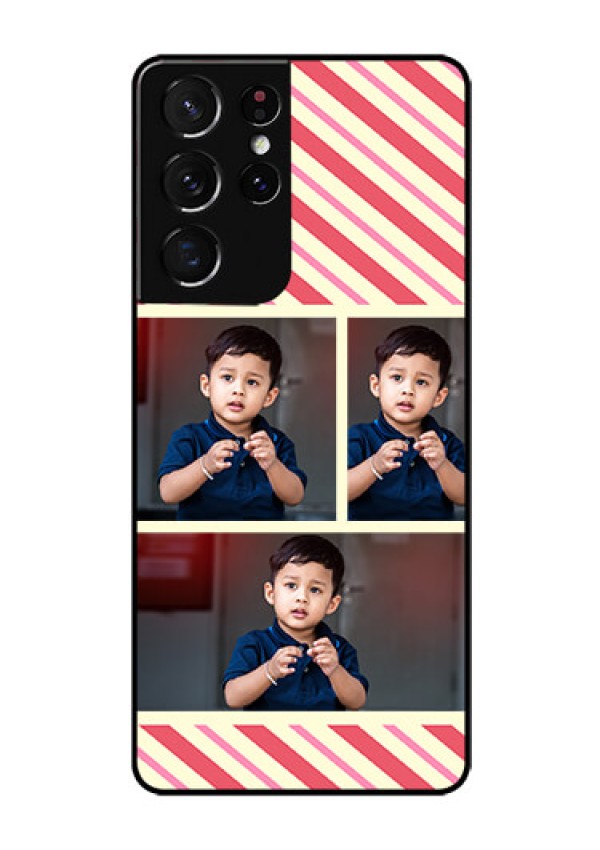 Galaxy S21 Ultra Personalized Glass Phone Case  - Picture Upload Mobile Case Design