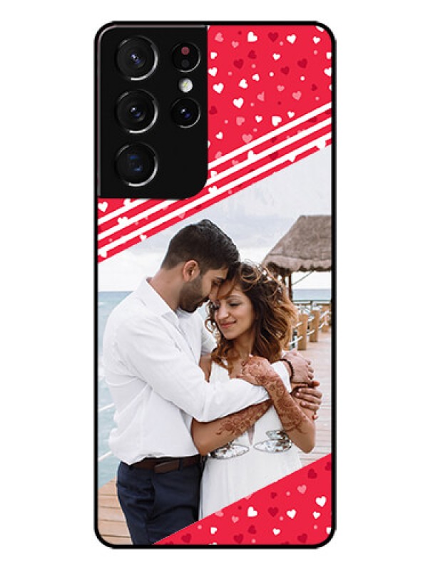 Custom Galaxy S21 Ultra Custom Glass Mobile Case  - Valentines Gift Design