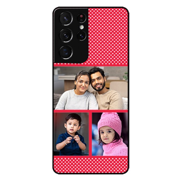 Galaxy S21 Ultra Personalized Glass Phone Case - Bulk Pic Upload Design Galaxy S21 Ultra Personalized Glass Phone Case - Bulk Pic Upload Design