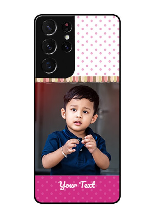 Galaxy S21 Ultra Photo Printing on Glass Case  - Cute Girls Cover Design