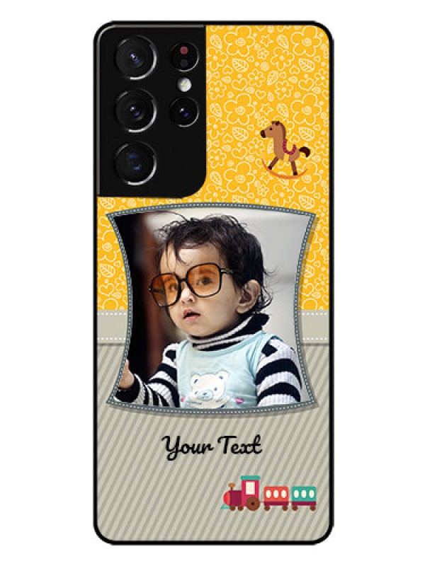 Custom Galaxy S21 Ultra Personalized Glass Phone Case  - Baby Picture Upload Design