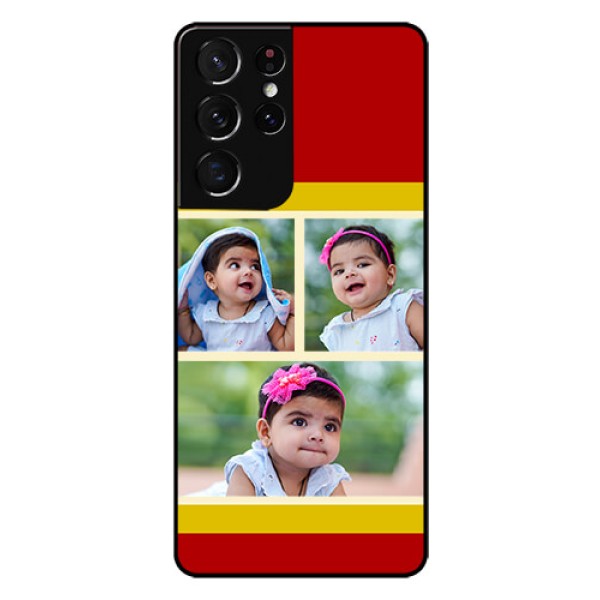 Galaxy S21 Ultra Custom Glass Mobile Case - Multiple Pic Upload Design Galaxy S21 Ultra Custom Glass Mobile Case - Multiple Pic Upload Design