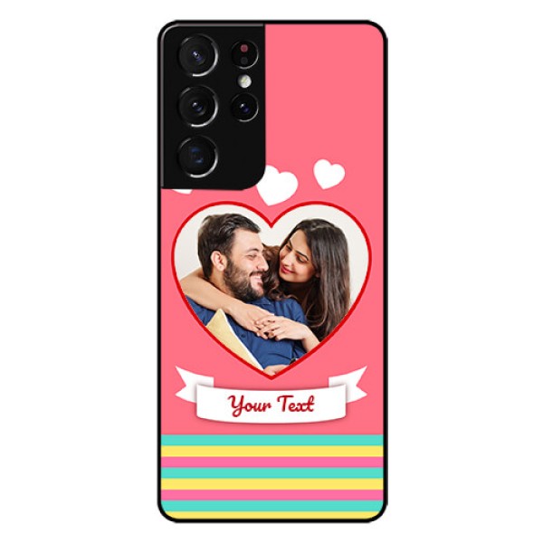Galaxy S21 Ultra Photo Printing on Glass Case  - Love Doodle Design