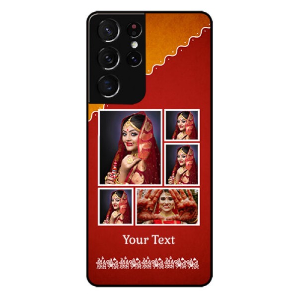 Galaxy S21 Ultra Personalized Glass Phone Case - Wedding Pic Upload Design Galaxy S21 Ultra Personalized Glass Phone Case - Wedding Pic Upload Design