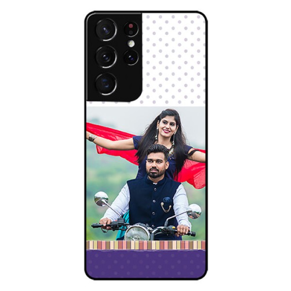 Galaxy S21 Ultra Photo Printing on Glass Case  - Cute Family Design