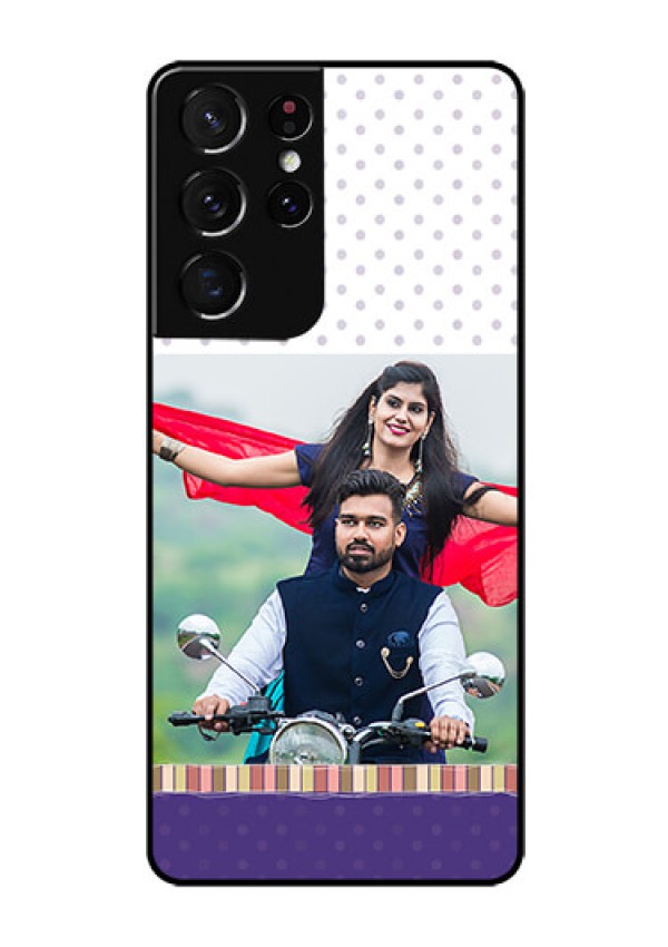 Galaxy S21 Ultra Photo Printing on Glass Case  - Cute Family Design